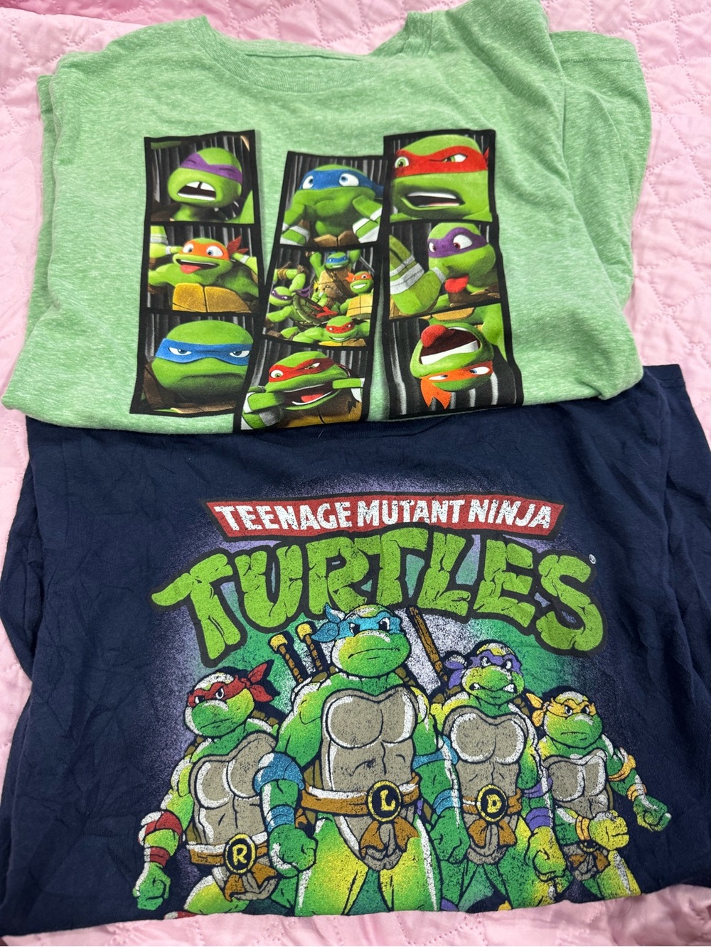 Nickelodeon Teenage Mutant Ninja Turtles Graphic Tee Set - Green & Navy